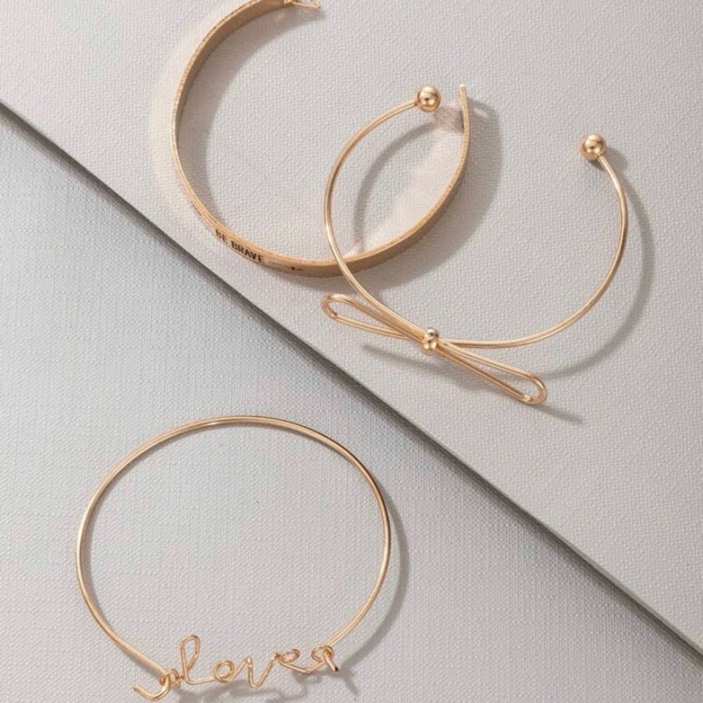 3pcs Knot Detail Bangle (brand new) - Picture 3 of 3